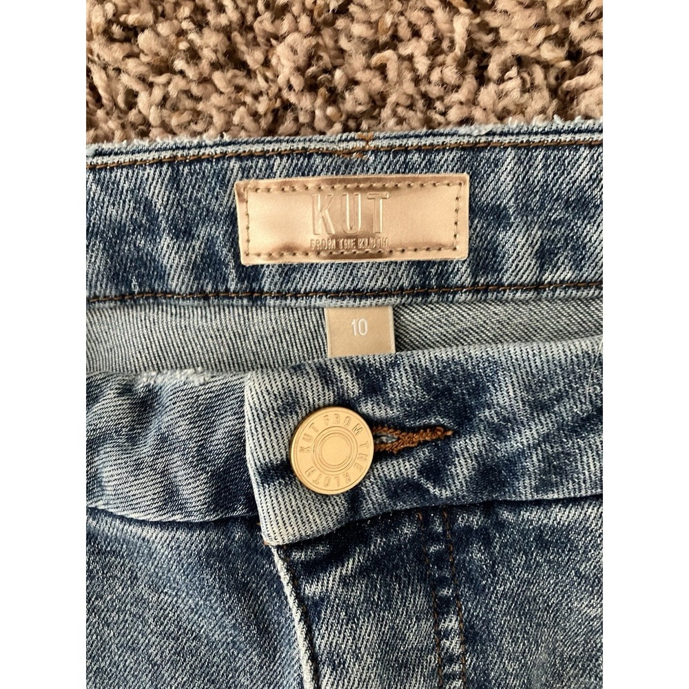 KUT Meg Fab Ab Wide Leg High Rise Jeans Size 10 Throwback Modern Edge - Picture 2 of 8